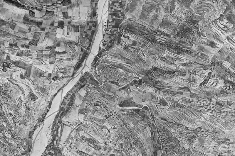 Ortofoto de 1956-1957 del núcleo de Zorita del Maestrazgo