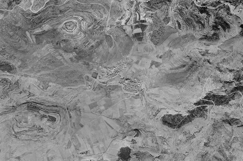 Ortofoto de 1956-1957 del núcleo de Zucaina