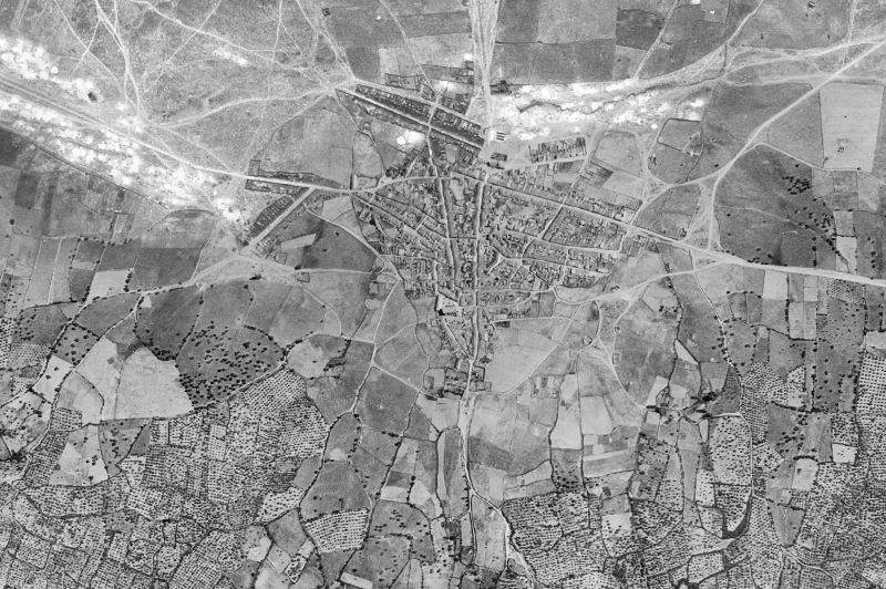 Ortofoto de 1956-1957 del núcleo de Agudo
