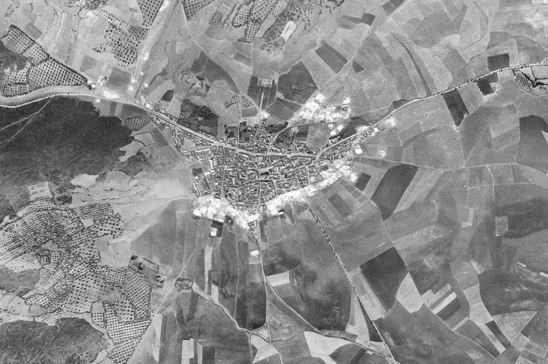 Ortofoto de 1956-1957 del núcleo de Alcolea de Calatrava