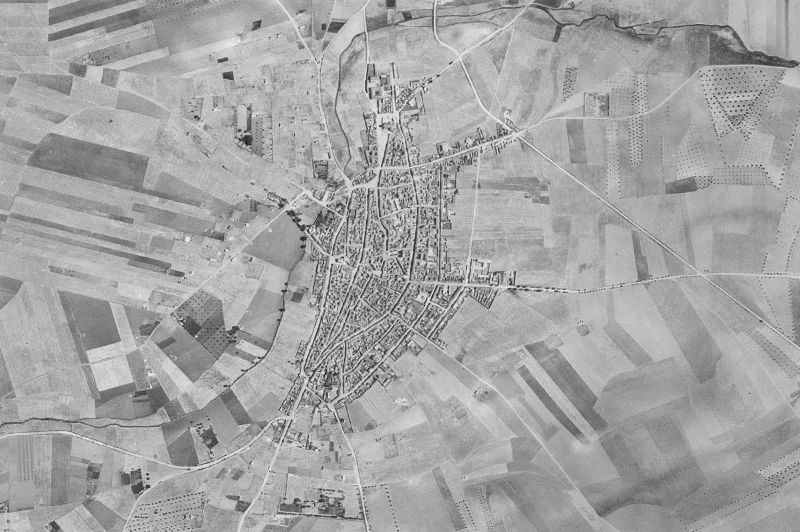 Ortofoto de 1956-1957 del núcleo de Aldea del Rey