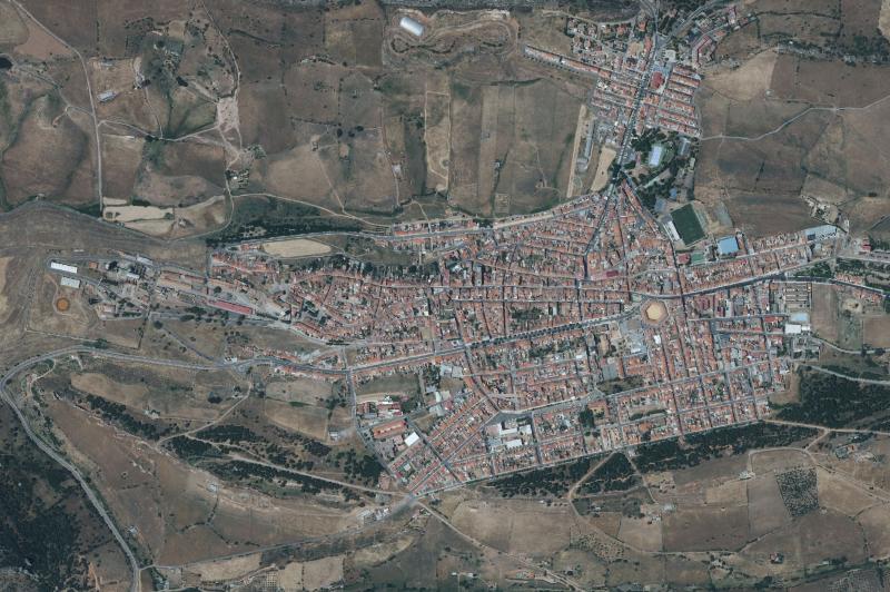 Ortofoto actual del núcleo de Almadén