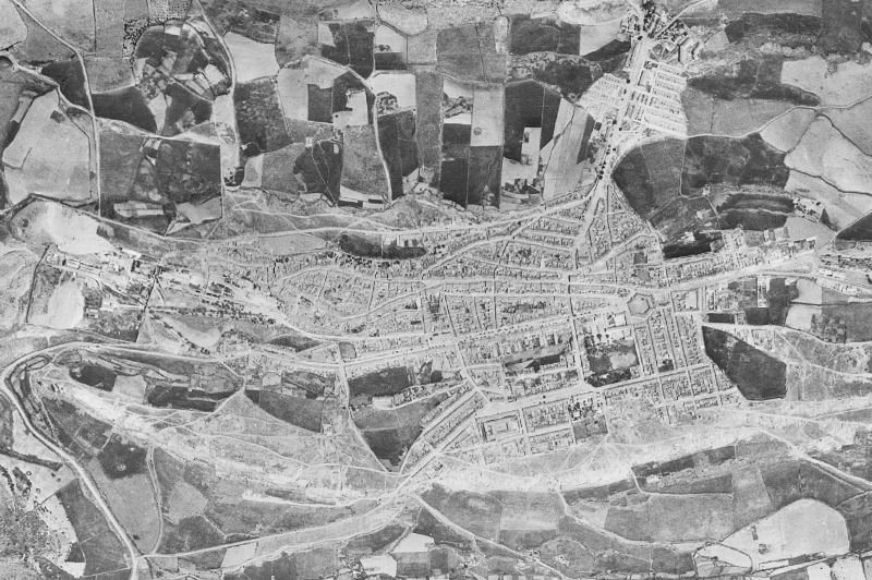 Ortofoto de 1956-1957 del núcleo de Almadén