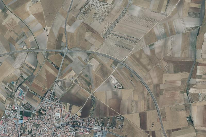 Ortofoto actual del núcleo de Almodóvar del Campo