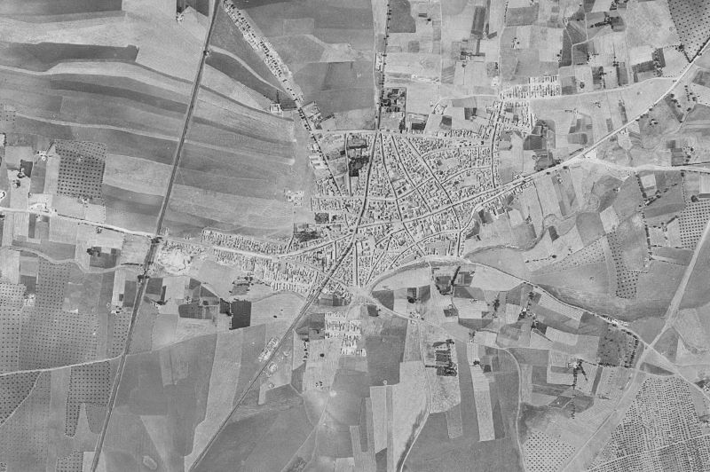 Ortofoto de 1956-1957 del núcleo de Argamasilla de Calatrava