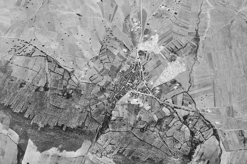 Ortofoto de 1956-1957 del núcleo de Arroba de los Montes