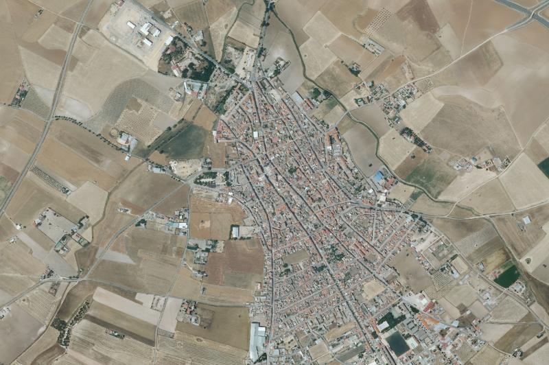 Ortofoto actual del núcleo de Calzada de Calatrava