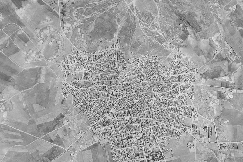 Ortofoto de 1956-1957 del núcleo de Campo de Criptana