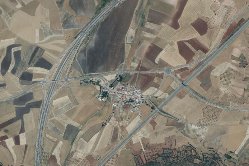 Ortofoto actual del núcleo de Cañada de Calatrava