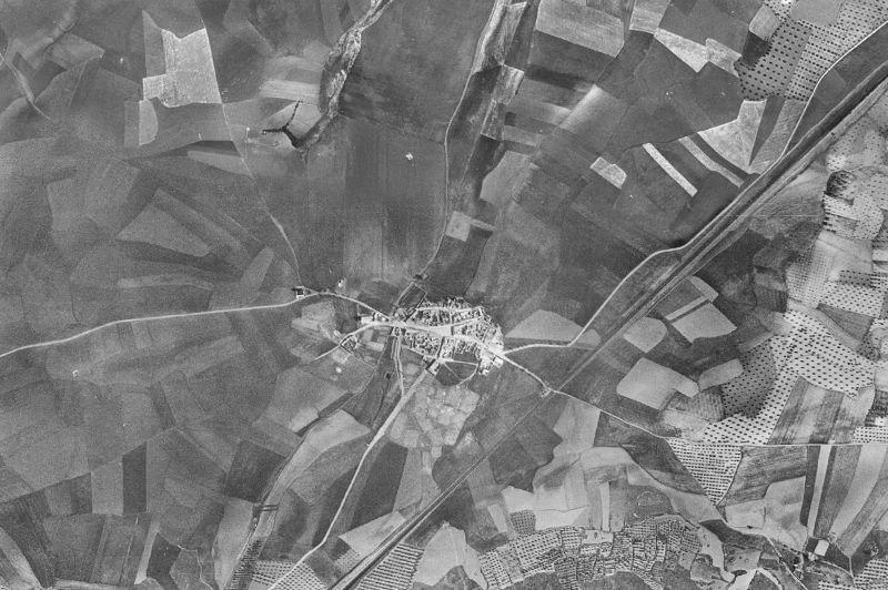 Ortofoto de 1956-1957 del núcleo de Cañada de Calatrava