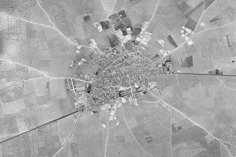 Ortofoto de 1956-1957 del núcleo de Carrión de Calatrava