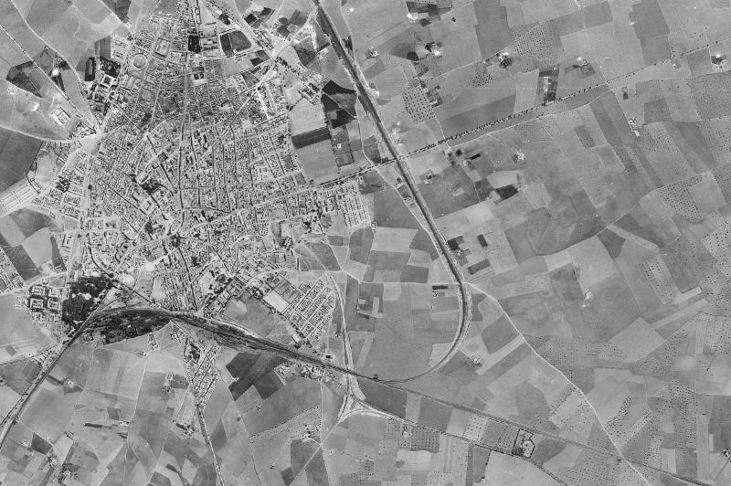 Ortofoto de 1956-1957 del núcleo de Ciudad Real