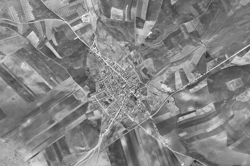 Ortofoto de 1956-1957 del núcleo de Corral de Calatrava