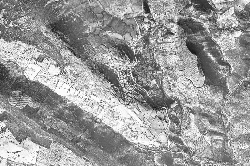 Ortofoto de 1956-1957 del núcleo de Fuencaliente