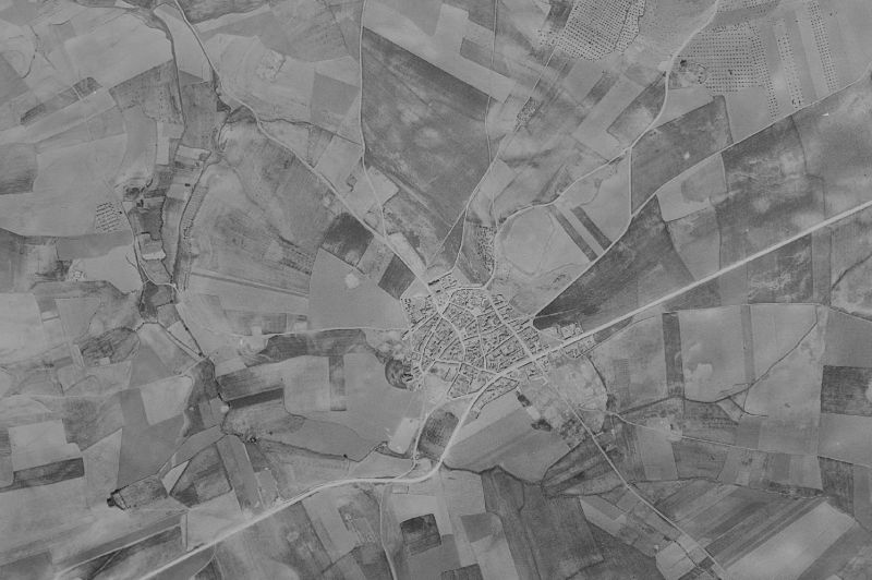 Ortofoto de 1956-1957 del núcleo de Fuenllana