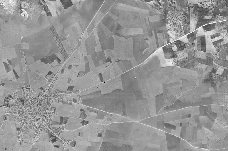 Ortofoto de 1956-1957 del núcleo de Granátula de Calatrava