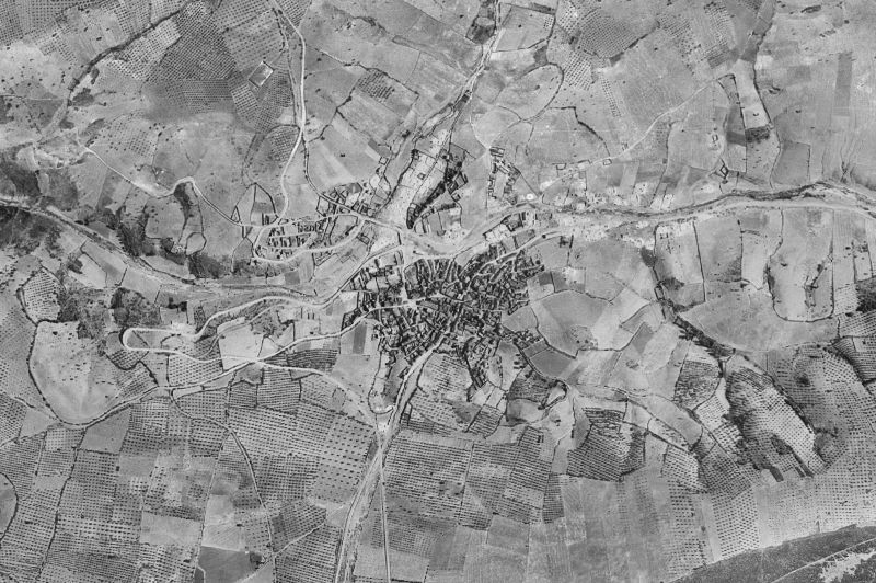 Ortofoto de 1956-1957 del núcleo de Horcajo de los Montes