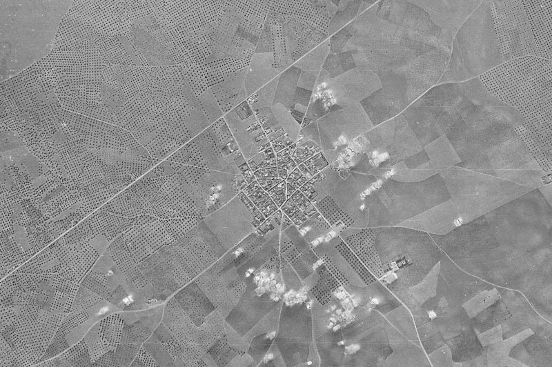 Ortofoto de 1956-1957 del núcleo de Las Labores