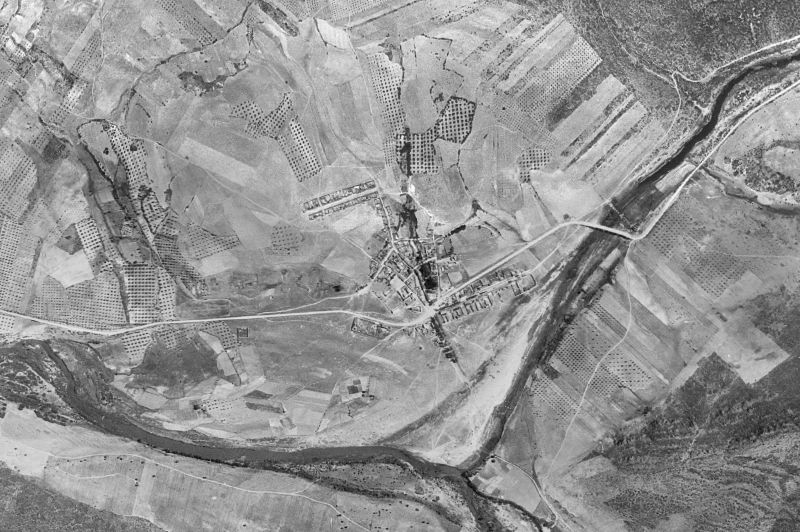Ortofoto de 1956-1957 del núcleo de Luciana
