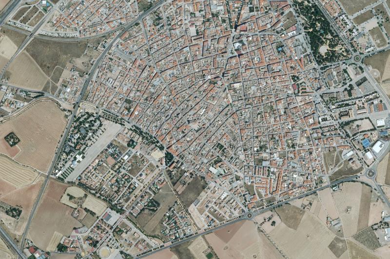 Ortofoto actual del núcleo de Manzanares