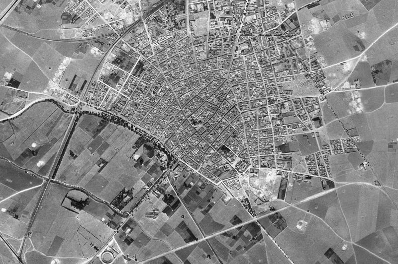 Ortofoto de 1956-1957 del núcleo de Manzanares