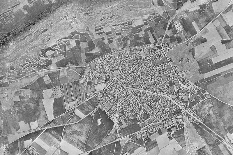 Ortofoto de 1956-1957 del núcleo de Moral de Calatrava
