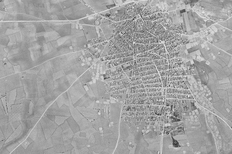 Ortofoto de 1956-1957 del núcleo de Pedro Muñoz