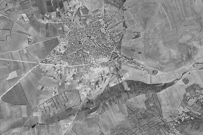 Ortofoto de 1956-1957 del núcleo de Piedrabuena