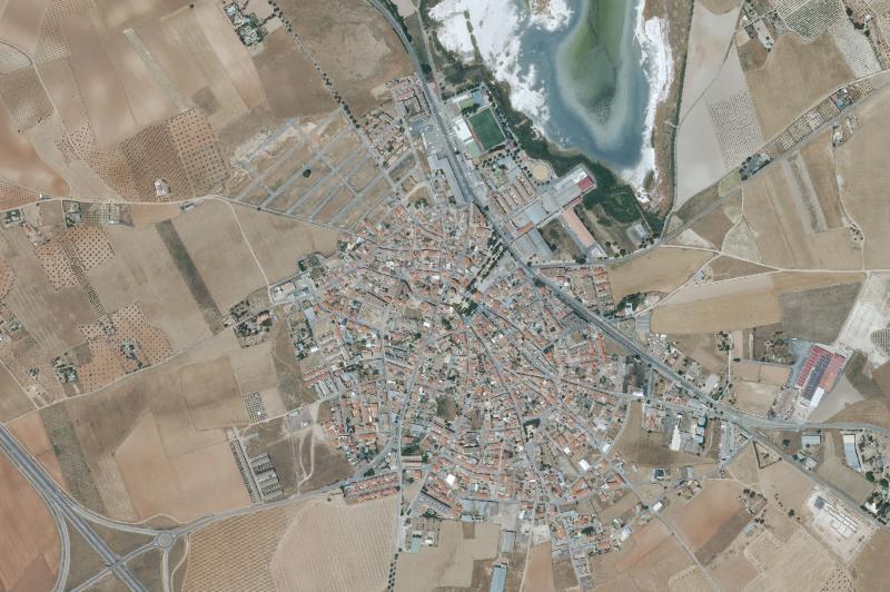 Ortofoto actual del núcleo de Pozuelo de Calatrava