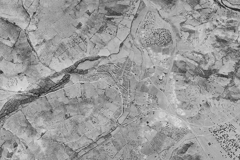 Ortofoto de 1956-1957 del núcleo de Puebla de Don Rodrigo