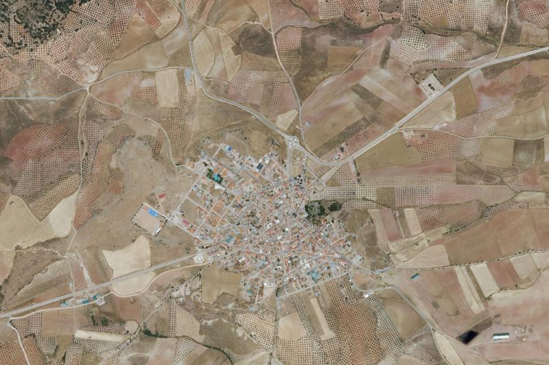 Ortofoto actual del núcleo de Puebla del Príncipe
