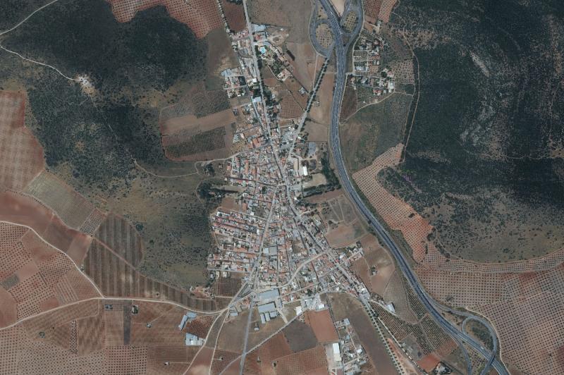 Ortofoto actual del núcleo de Puerto Lápice