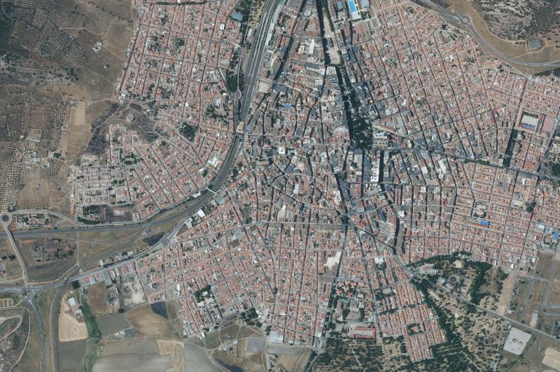 Ortofoto actual del núcleo de Puertollano