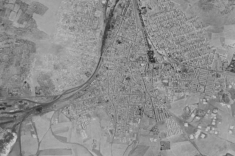 Ortofoto de 1956-1957 del núcleo de Puertollano