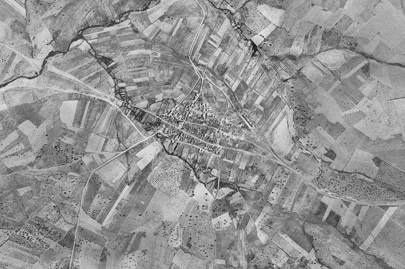Ortofoto de 1956-1957 del núcleo de Saceruela