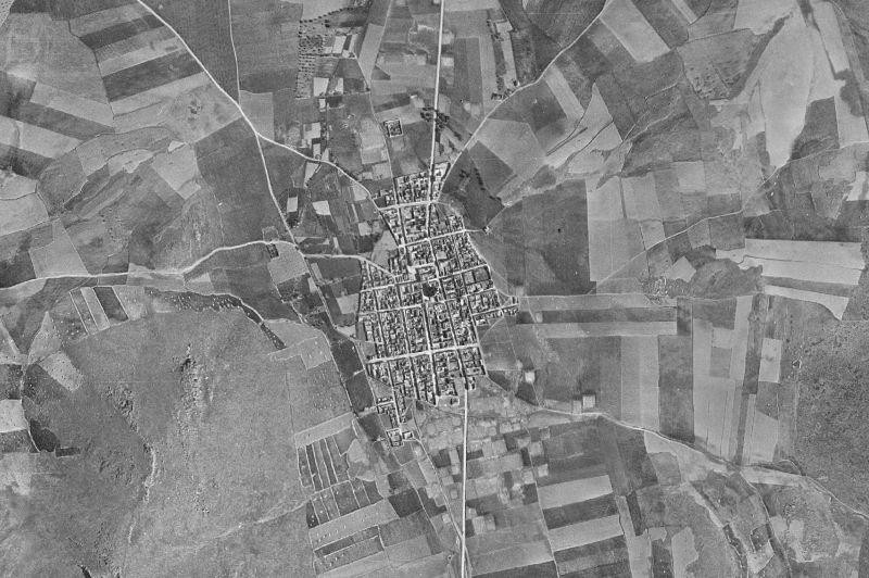 Ortofoto de 1956-1957 del núcleo de San Carlos del Valle