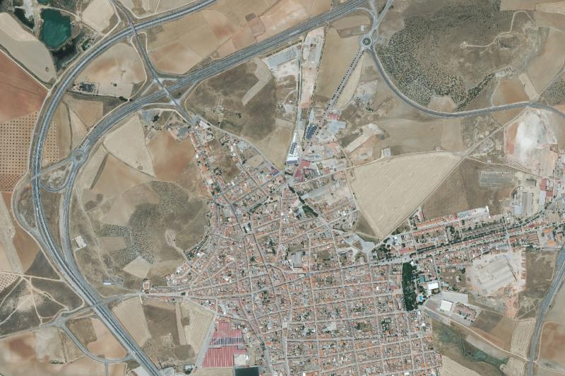 Ortofoto actual del núcleo de Santa Cruz de Mudela