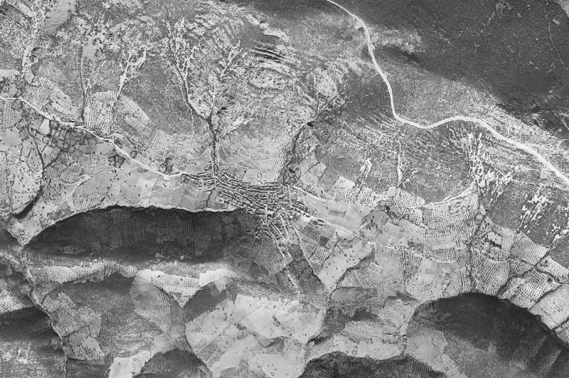 Ortofoto de 1956-1957 del núcleo de Solana del Pino