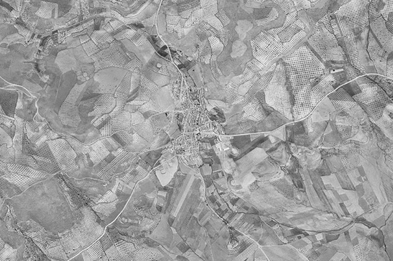 Ortofoto de 1956-1957 del núcleo de Terrinches
