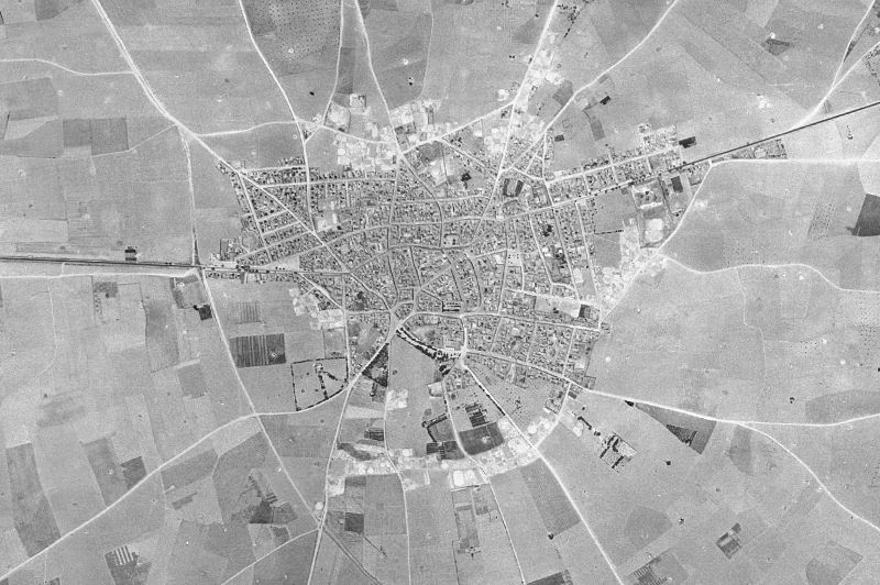 Ortofoto de 1956-1957 del núcleo de Torralba de Calatrava