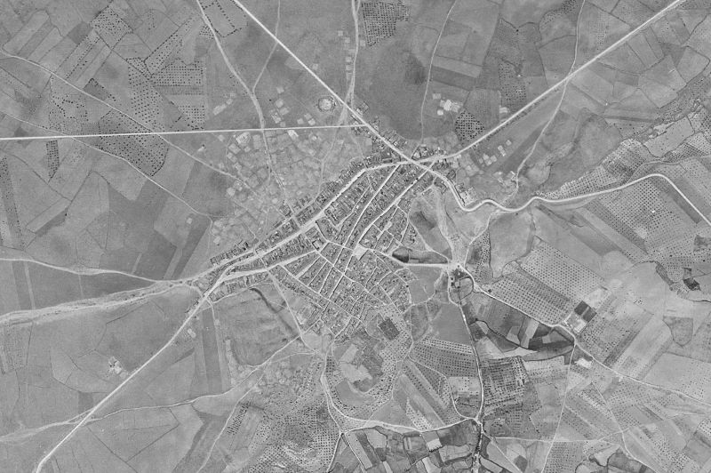 Ortofoto de 1956-1957 del núcleo de Villanueva de la Fuente