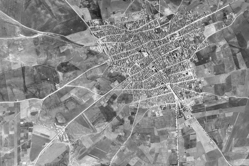 Ortofoto de 1956-1957 del núcleo de Villanueva de los Infantes
