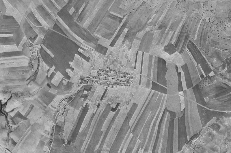 Ortofoto de 1956-1957 del núcleo de Villanueva de San Carlos