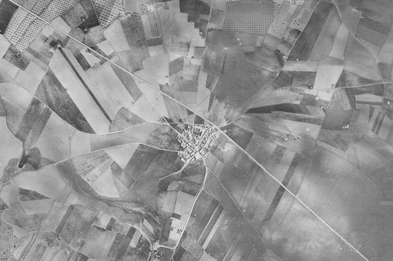 Ortofoto de 1956-1957 del núcleo de Villar del Pozo