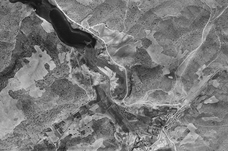 Ortofoto de 1956-1957 del núcleo de Ruidera