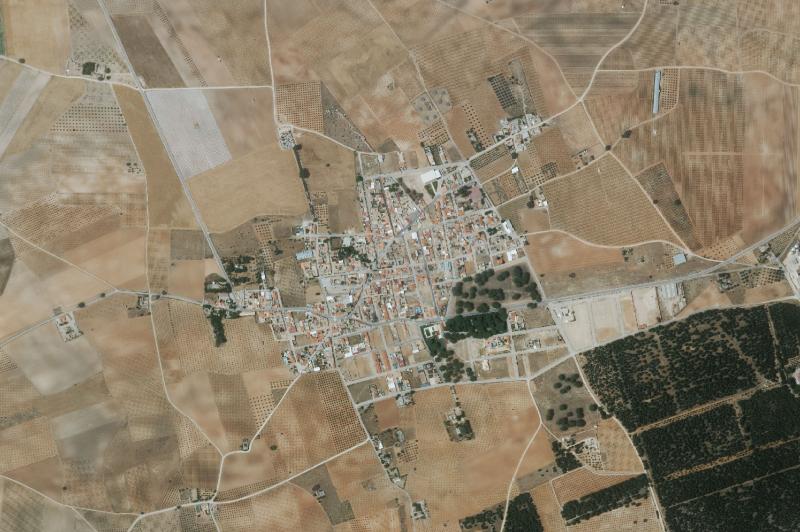 Ortofoto actual del núcleo de Arenales de San Gregorio