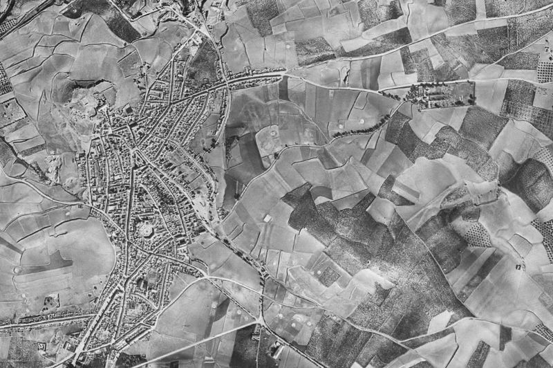 Ortofoto de 1956-1957 del núcleo de Aguilar de la Frontera