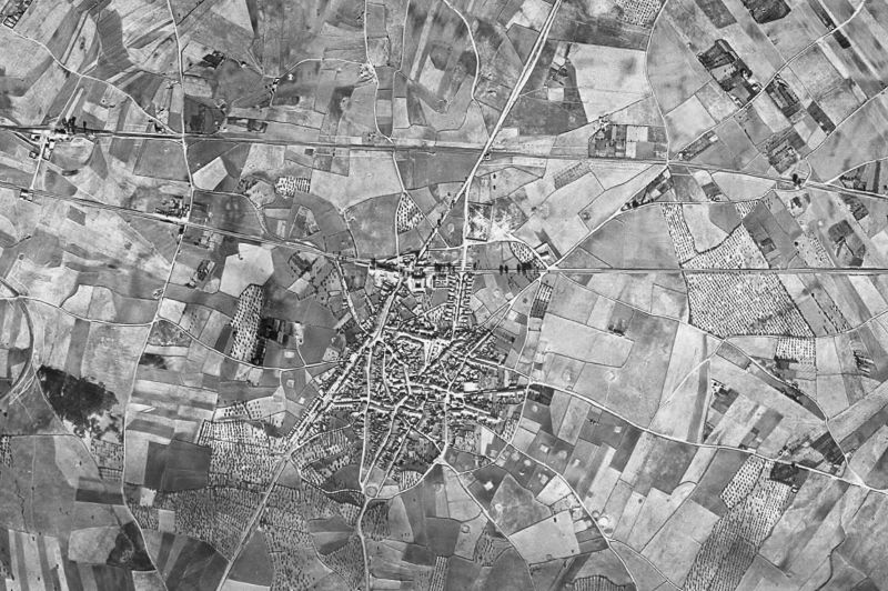 Ortofoto de 1956-1957 del núcleo de Alcaracejos