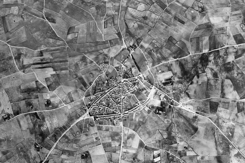 Ortofoto de 1956-1957 del núcleo de Añora