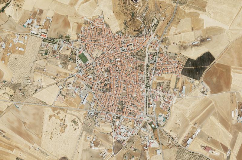 Ortofoto actual del núcleo de Belalcázar